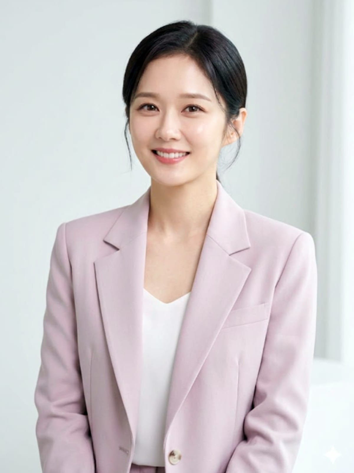 Korean actress Jang Na-ra showcasing her ageless beauty and flawless glass skin complex