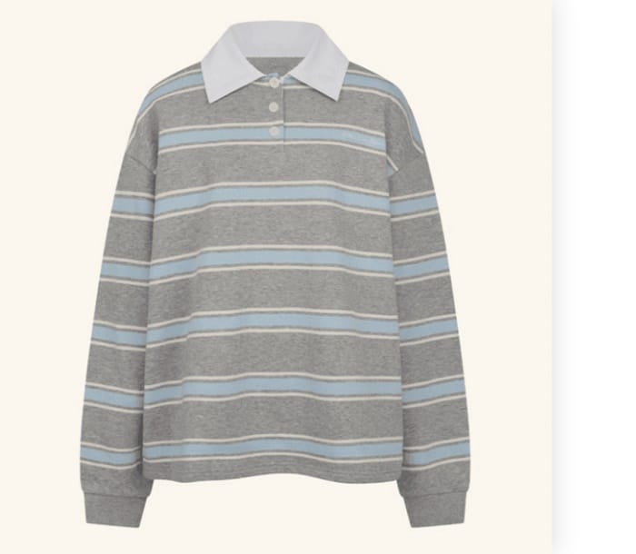 letter from moon martin stripe rugby tshirt jisoo style 2026