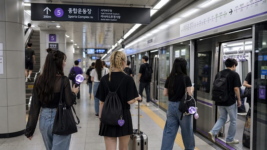 Busan subway guide for BTS concert visitors traveling to the stadium