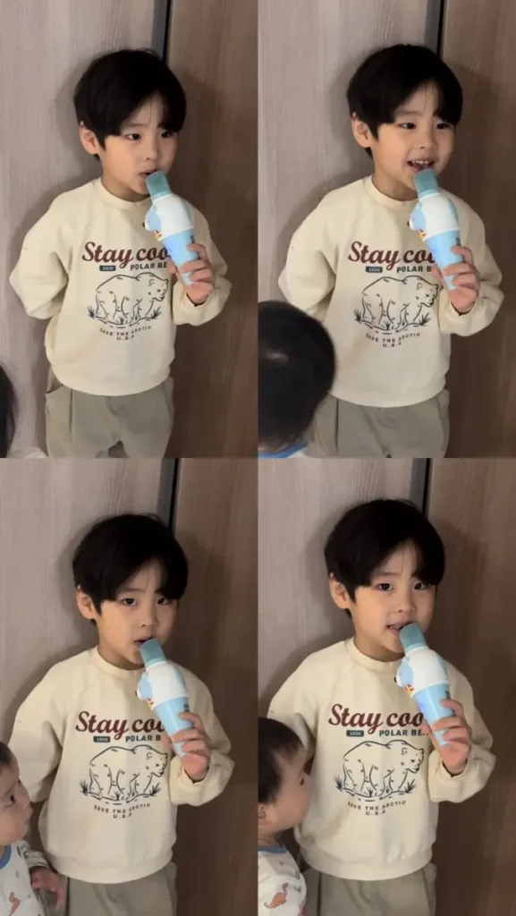 young boy singing like a future K-pop idol