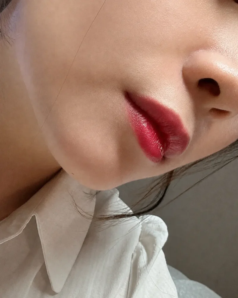rom&nd Juicy Lasting Tint 19 Summer Scent lip close-up review
